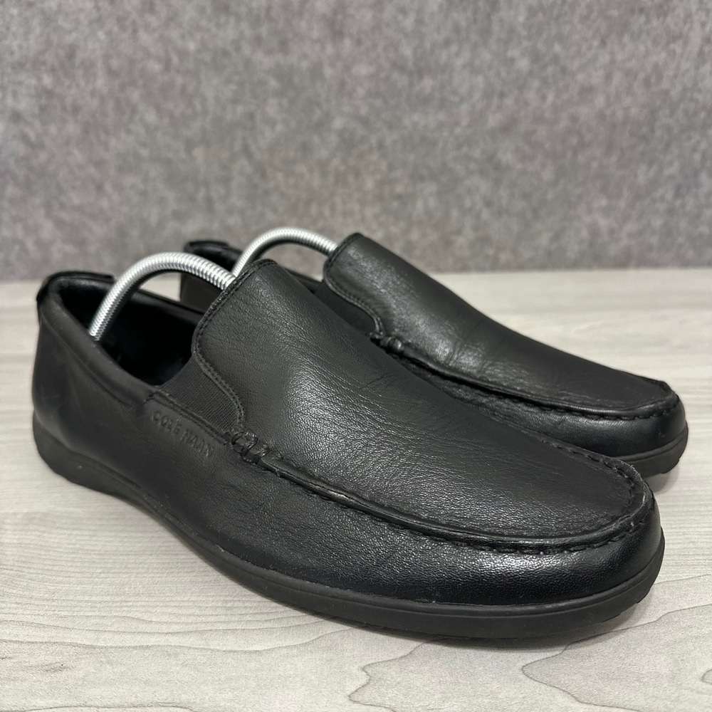 Cole Haan Venetian II Loafers Mens 11 Black Leather Slip On C25740 Casual Shoes‎